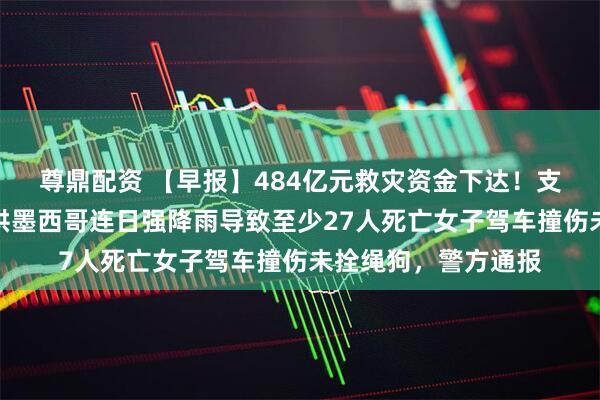 尊鼎配资 【早报】484亿元救灾资金下达！支持山东等省抢收抢烘墨西哥连日强降雨导致至少27人死亡女子驾车撞伤未拴绳狗，警方通报